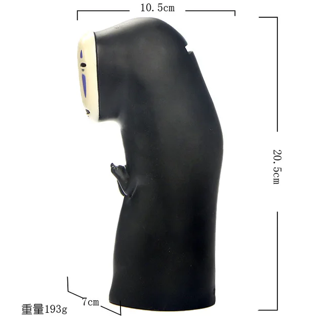 Cartoon Piggy Bank Studio Ghibli Hayao Miyazaki Kiki's No Face Man Piggy Bank Black JiJi Cat Action Figure PVC Toy Birthday Gift C