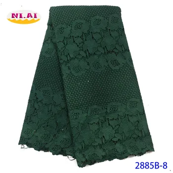 

Latest African Silk Milk Lace Fabric 2020 High Quality Nigerian Hot Water Soluble Lace Fabric Embroidered Cord Lace NA2885B-1