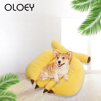 

Banana Shape Pet Dog Cat Bed House Mat Durable Kennel Doggy Puppy Cushion Basket Warm Portable Dog Cat Supplies
