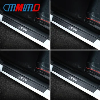 

Car Styling 4pcs Carbon Fiber Car Door Sill Protector Sticker Decal for BMW E36 E39 E46 E60 Anti-kick Anti-Scratch Sticker