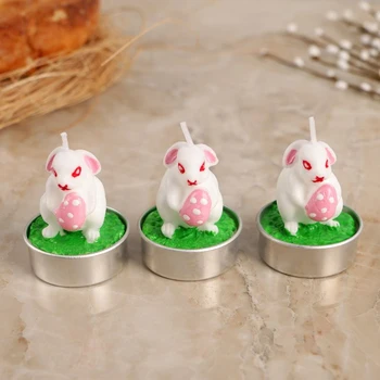 

Set of Easter candles "White Rabbit", 4 × 6 cm, 3 PCs 4571766
