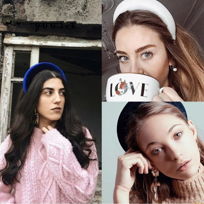 

2019 Women High Quality Mutil-color Velvet Headbands Hair Accessories Hair Band Fashion Headwear Head Band Jewelry Drop Shipping