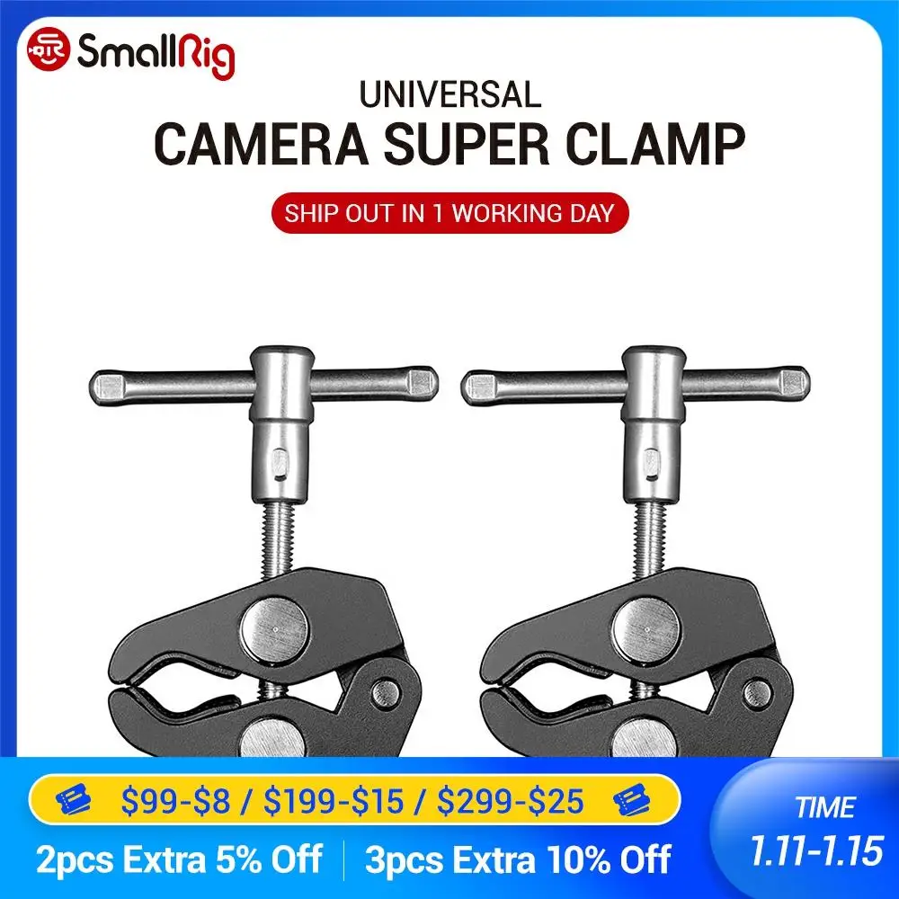 Двойные плоскогубцы SmallRig из алюминиевого сплава зажим супер для DSLR камеры ЖК