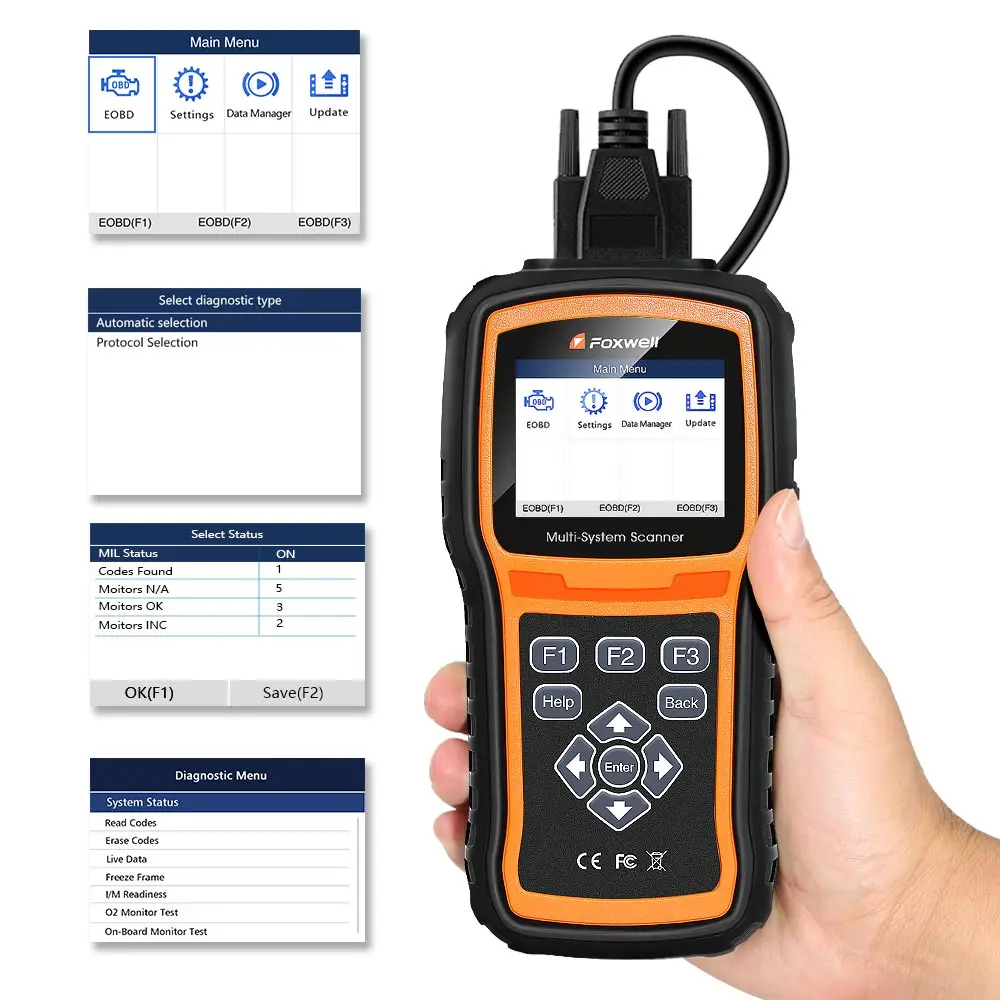 Foxwell NT530 полная система OBD2 диагностический сканер больше лицензии, чем NT520 Pro