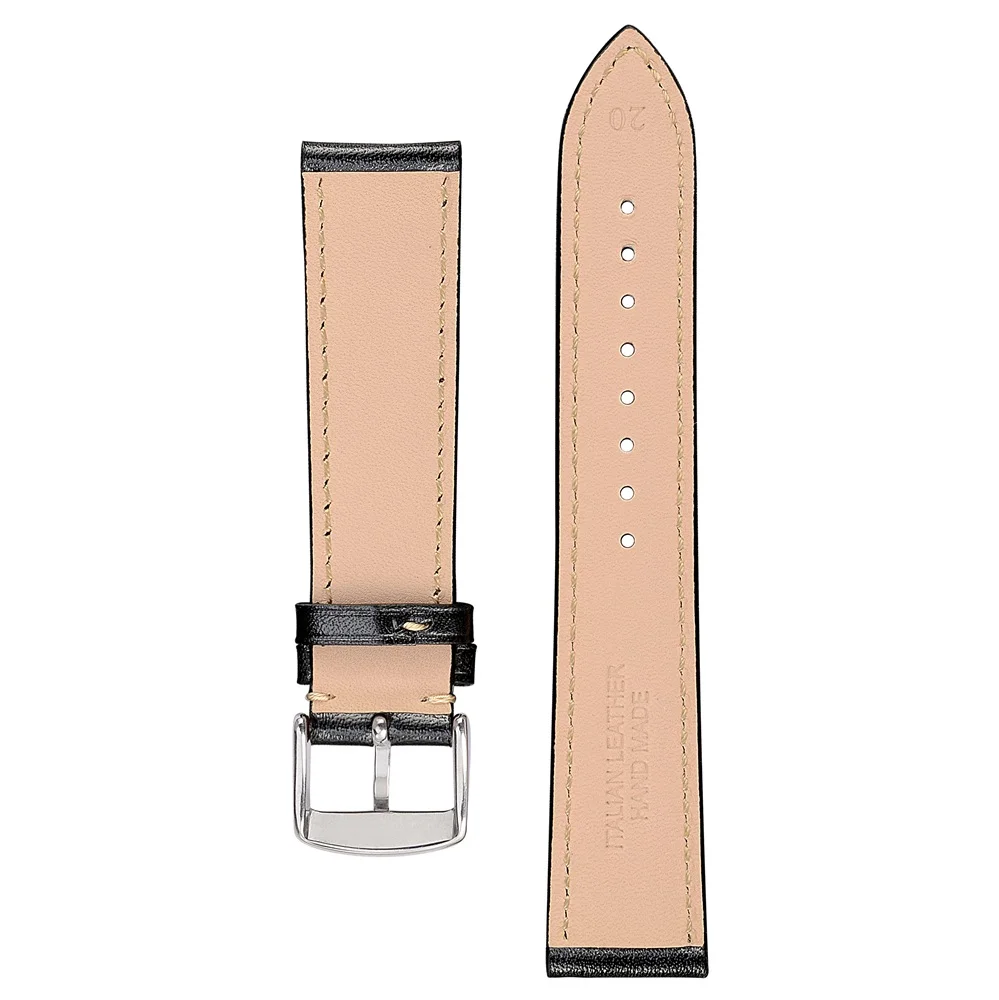 Anbeer Italian Full Grain Leather Watch Strap 18mm 20mm 22mm Men Women Replacement Belt Wrist Bracelet Watch Band