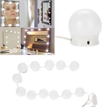 

Vanity Mirror 12Pcs LED Spiegel Licht Lampe Vanity Kit für Make-up-Dressing USB Dimmen Glühlampen Make Up Mirror