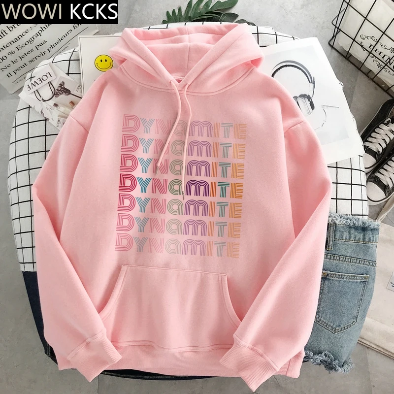 Dynamite/корейские толстовки Harajuku с буквенным принтом Осенняя уличная одежда K Pop