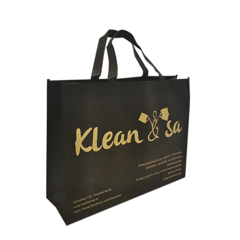 Non-Woven Tote-Bag Fabric Custom-Logo-Printing Reusable Wholesales with Boutique 500pcs/Lot