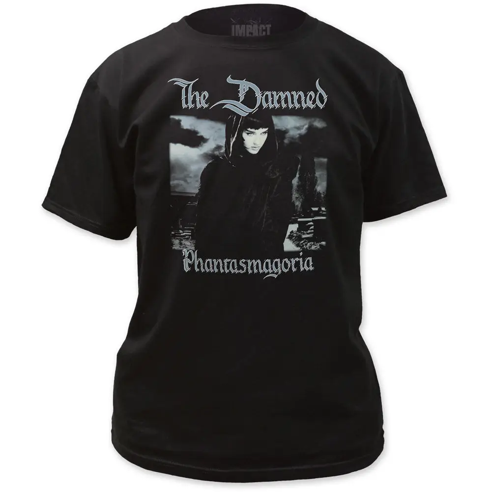 Черная футболка с надписью The Damned-Phantasmagoria брендовые новые футболки принтом Goth Punk