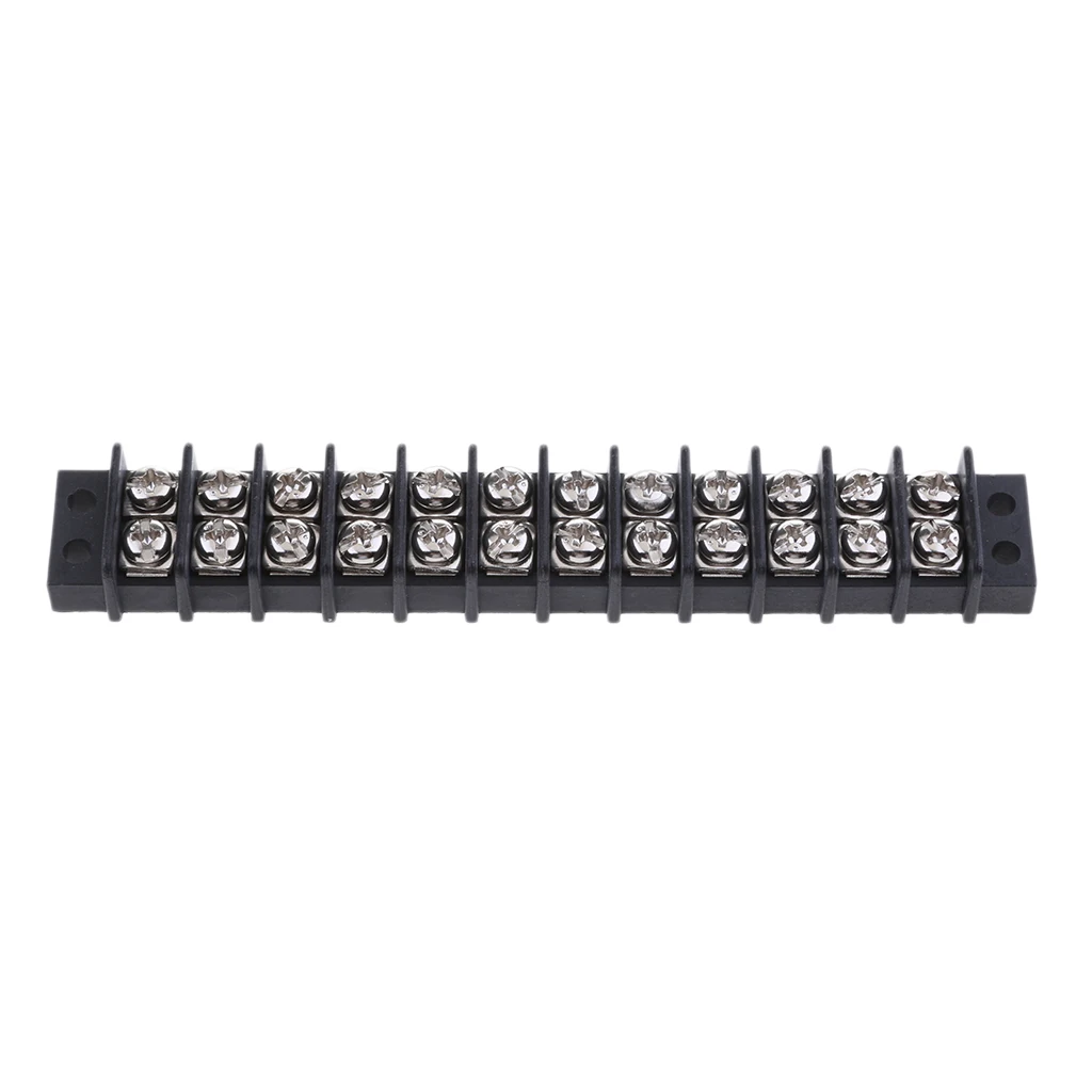 Marine Boat RV 12 Gang Barrier Type Junction Block with 8-32 Screw Terminals