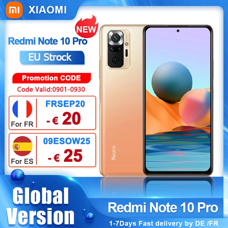 Global Version Xiaomi Redmi Note 10 Pro Smartphone Snapdragon 128g