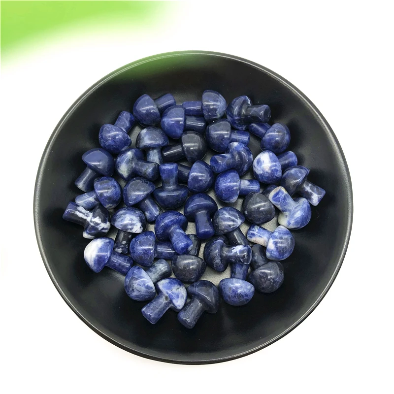 

1/2 шт прекрасный натуральный содалит в форме гриба полированный камень декор целебный подарок натуральные камни и минералы