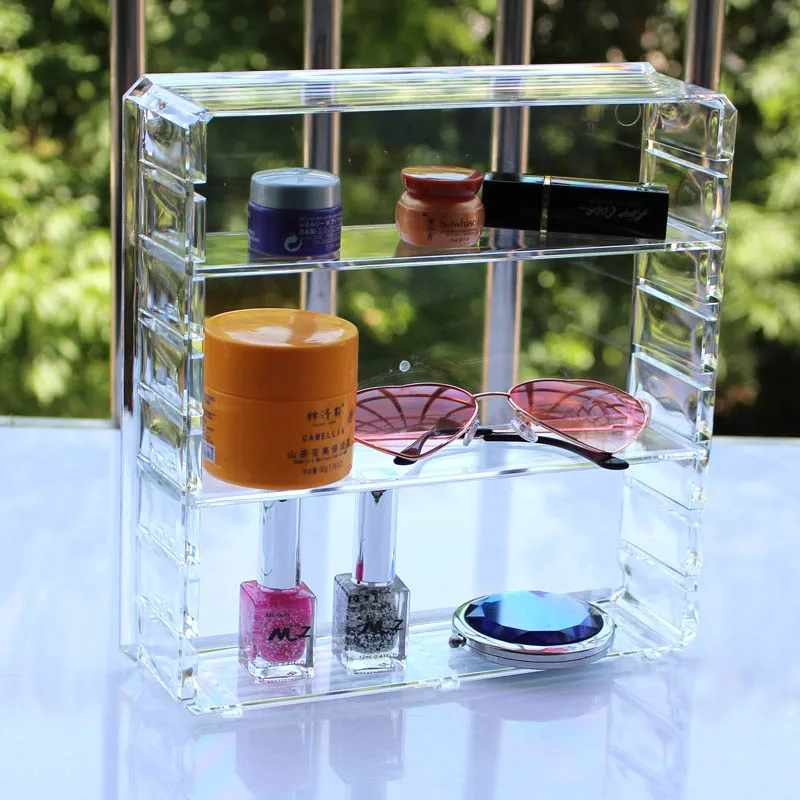

New Brush Lipstick Holder Makeup Organizer Clear Acrylic Cosmetic Tools Storage Box Case Eye Shadow Organizer Palette Organizer