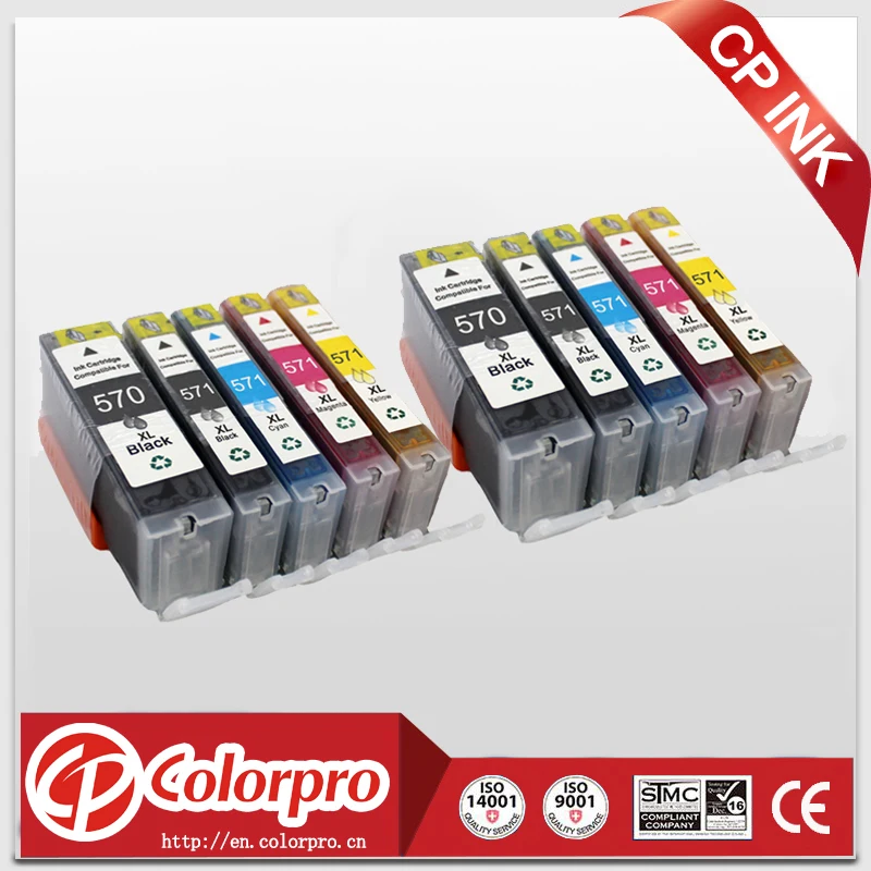 10PK 570 571 PGI-570XL CLI-571XL чернильные картриджи для canon MG5750 MG5751 MG5752 MG5753 MG6850 MG6851 MG6852 MG6853 принтер
