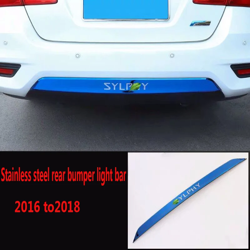 Для nissan new Sylphy Модифицированная специальная Накладка заднего бампера задняя губка задняя планка отделка Аксессуары - Цвет: Темно-серый
