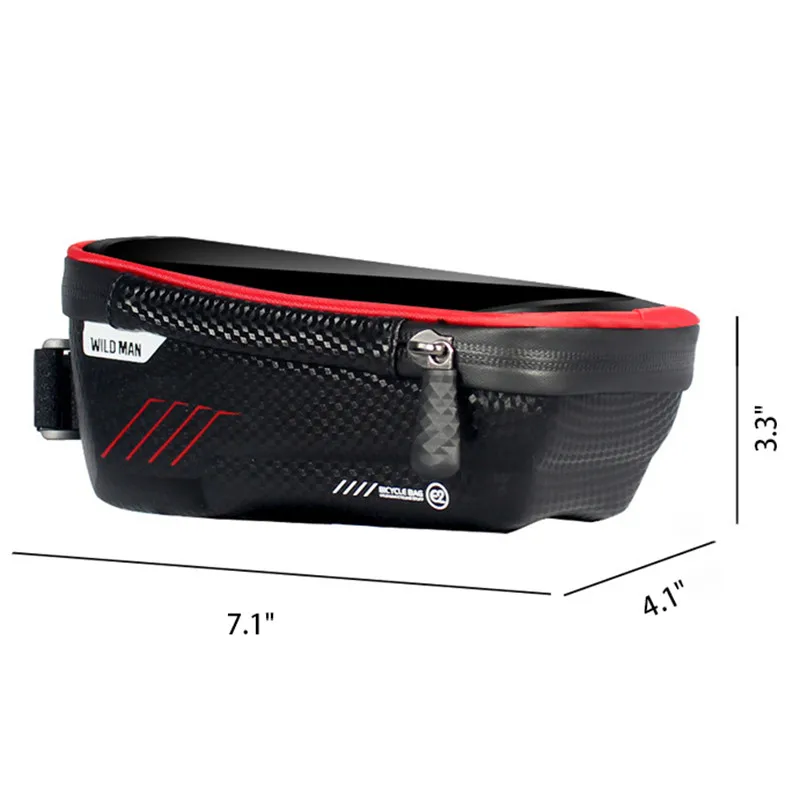 Сумка для горного велосипеда Wild Man, непромокаемая, водонепроницаемая, Mtb, передняя сумка, 6,2 дюймов, чехол для телефона, велосипедная сумка, аксессуары для велоспорта