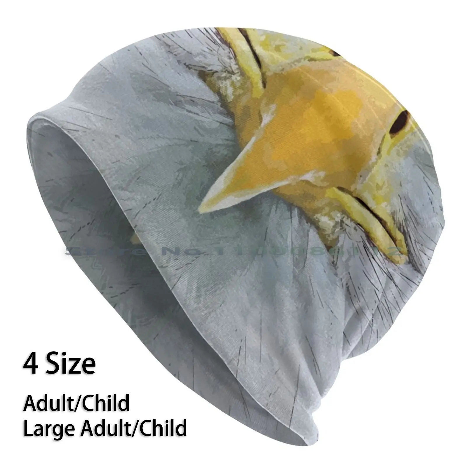 Berretti Faccia D'Aquila Cappello Lavorato A Maglia Bald Eagle Face Lips Animal Nature Bird Prey Funny Jungle Hairy Wild Character Humor Silly Cute