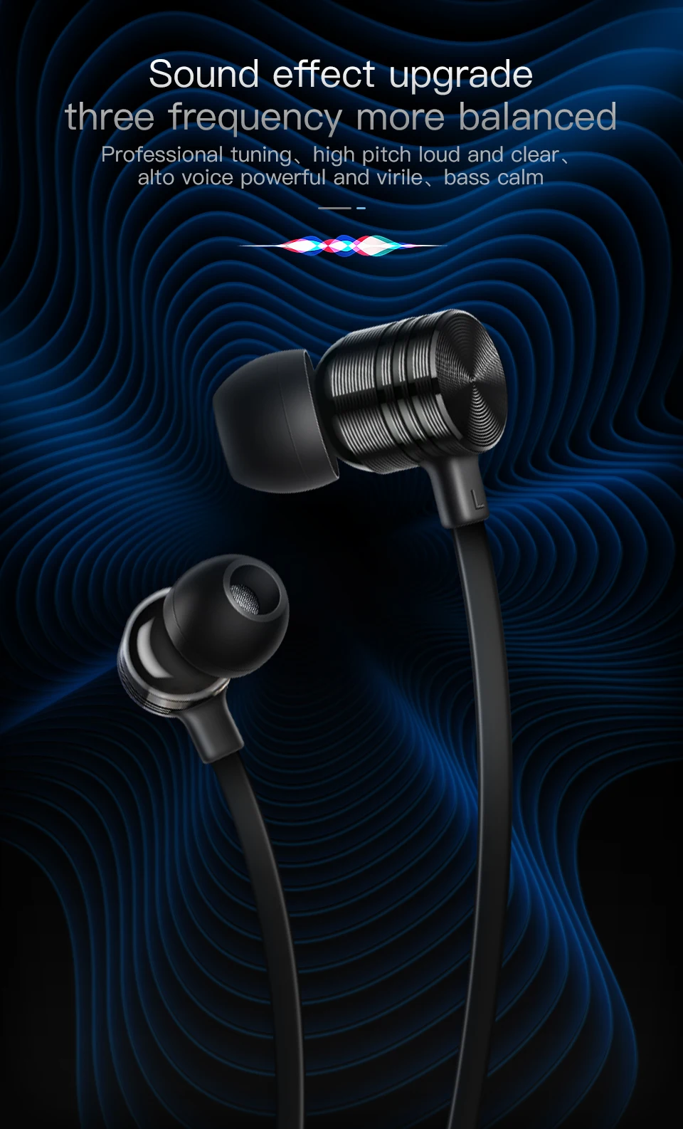 KUULAA, Bluetooth наушники, беспроводные наушники, шейные, спортивные, свободные руки, вкладыши, Bluetooth наушники для телефона, Fone de Ouvido