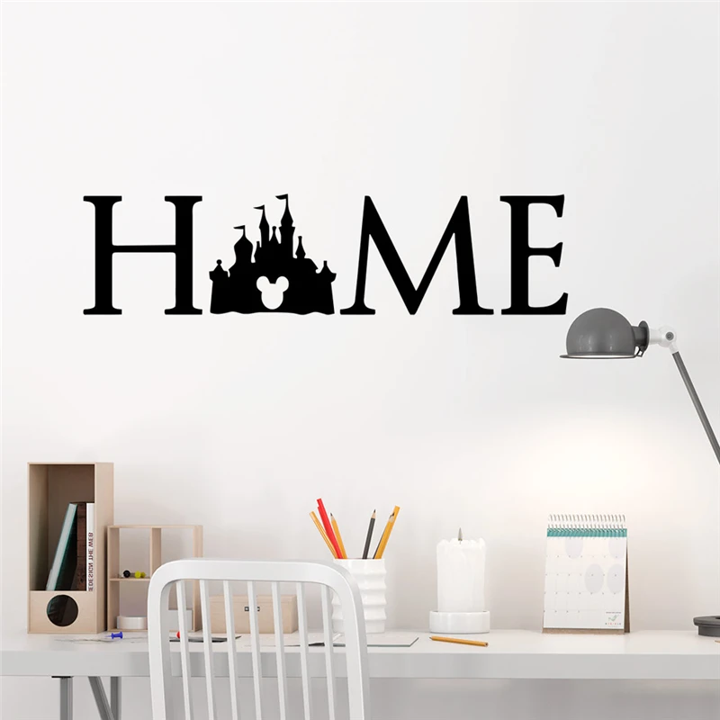 

Disney Princess Castle Logo Wall Stickers Bedroom Kids Rooms Home Decor Cartoon Wall Decals Vinyl Mural Art Diy Posters