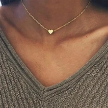 2019 модное ожерелье s Lady простая Подвеска «любящее сердце» ожерелье пляжные летние Богемские ожерелья ювелирные украшения в подарок(China)