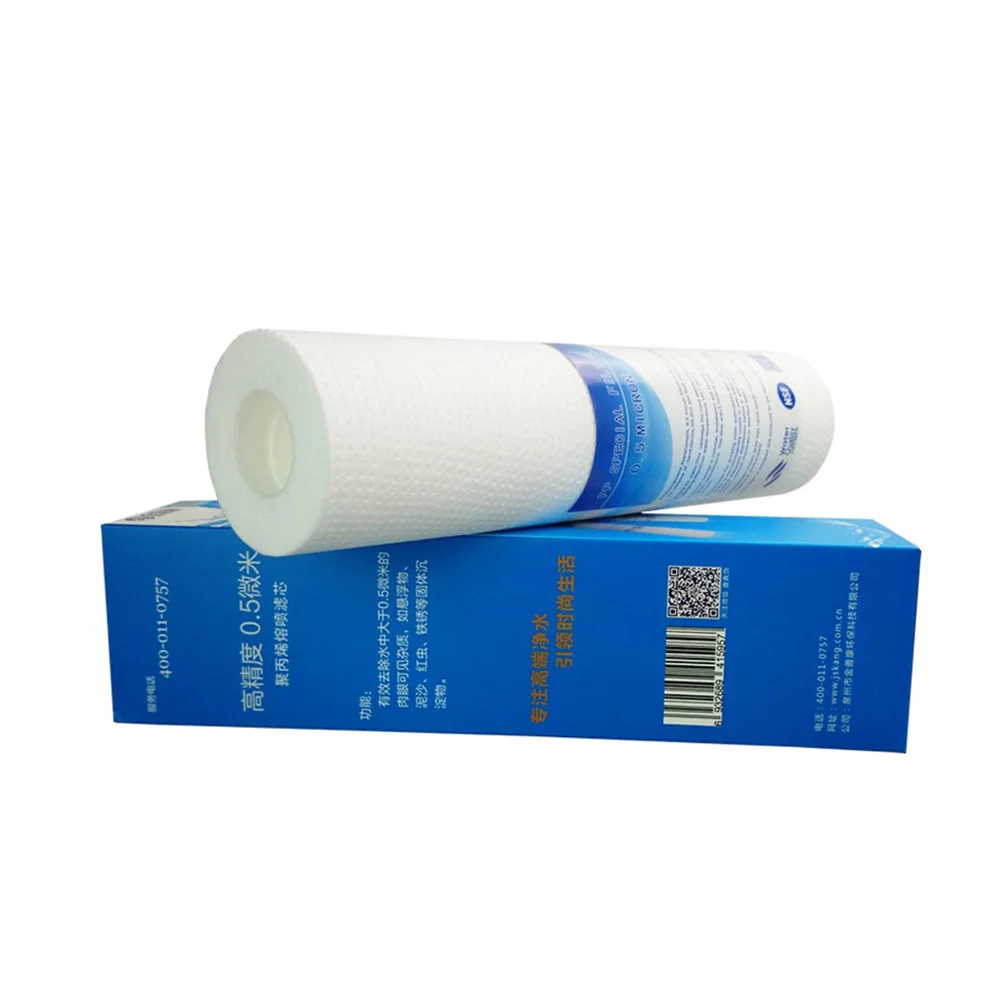 2pcs 10 Inch PP Cotton Acupuncture 0.5 Micron Sediment Filter Water Purifier Common Front Filter Cartridge Aquarium water filter
