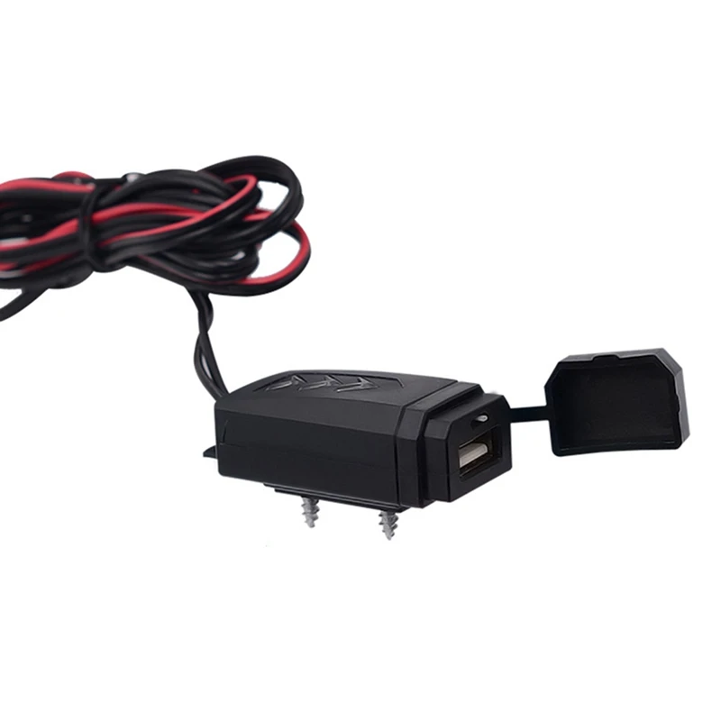 12 V-24 V Dual USB Автомобильное зарядное устройство Порты и разъёмы Водонепроницаемый мотоцикл руль Зарядное устройство адаптер Питание Разъем для iphone samsung huawei - Цвет: BK
