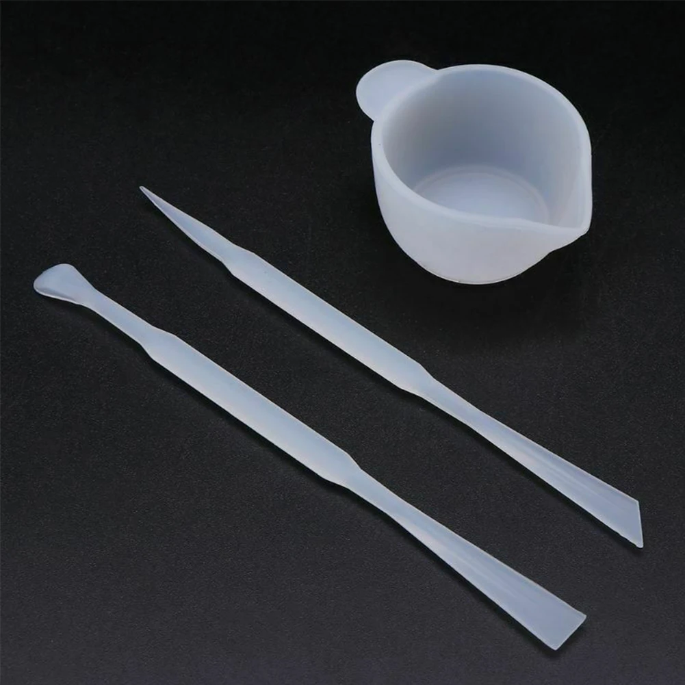 

Silicone Resin Mold Kit Epoxy Durable Handmade Sticks Mix Cup Crafts Jewelry Making Tools Reusable DIY Easy Clean