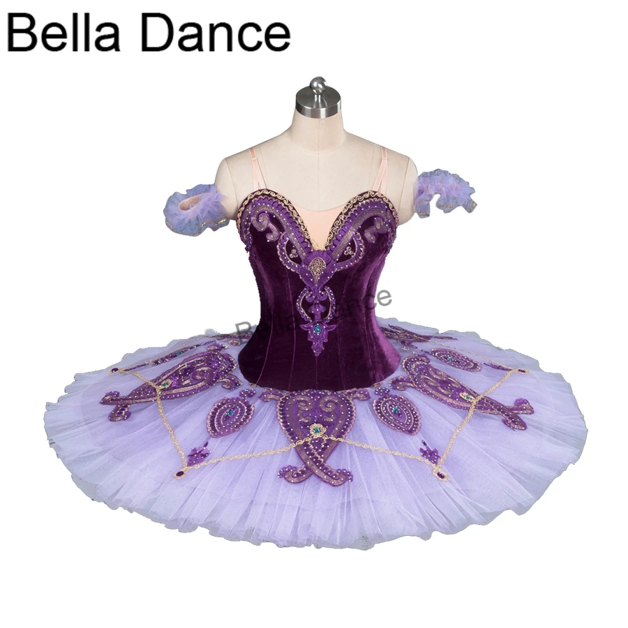 Women Classic Costume Tutu Ballet  Dance Professional Ballet Tutu Costumes Platter Competition Ballet Tutu PurpleT9085