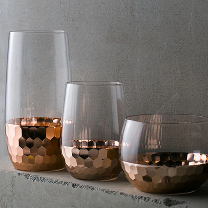 European Style Glass Water Beer Cup Juice Tea Cup