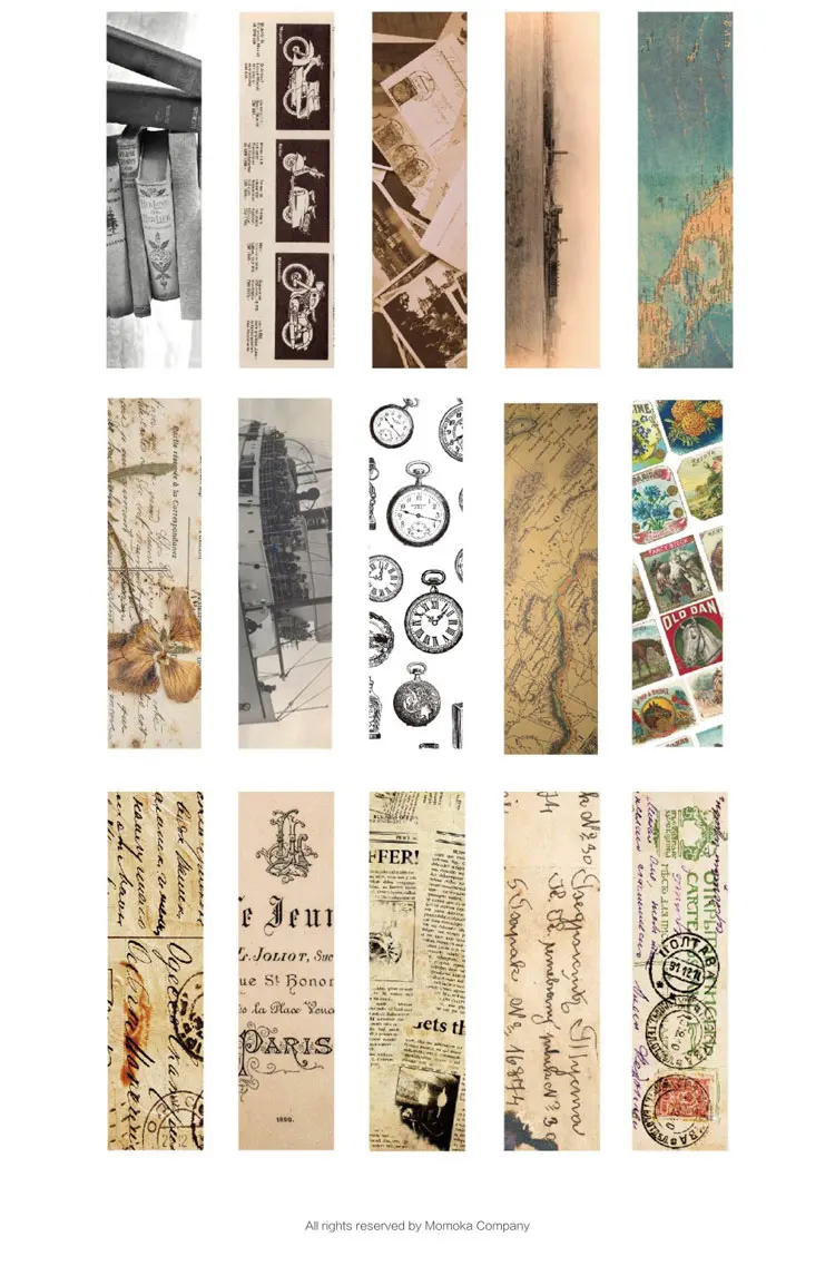 Коллекция закладок в стиле ретро бумага старый объект Европейский штамп Закладка рекламный подарок канцелярские товары пленка Закладка сообщения карты