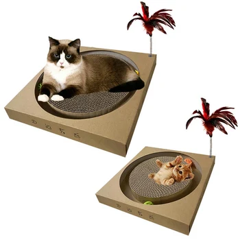 

Multifunctional Cat Turntable Grabbing Board Educational Pet Toys Attract Cat's Attention Protection Furniture Pet Toys