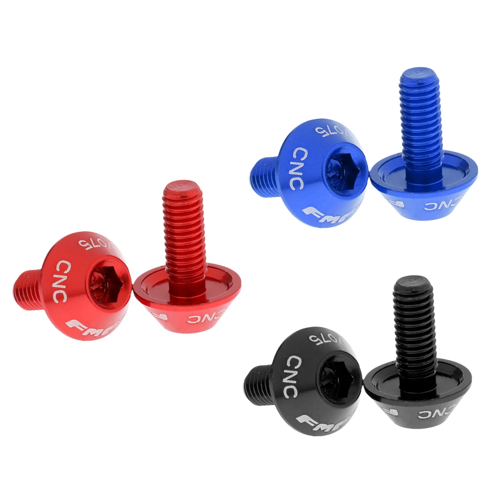 6 Piece Aluminum Alloy Bike Water Bottle Cage Allen Key Bolt 5 x 12mm Screws Water Bottle Rack Accessories