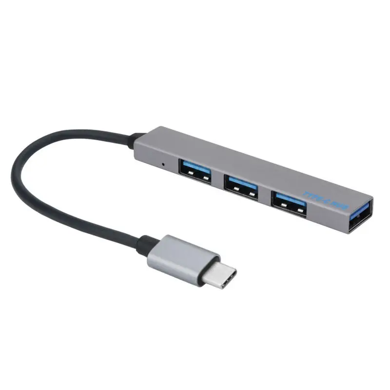 

Type-C To 4 Usb Hub Expander Ultra-Thin Mini Portable 4-Port Usb 3.0 Hub Usb Power Interface For Mac-Book Laptop Tablet Computer