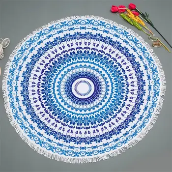 

Oversized Bohemian Beach Towel Cool Visual Impact Blue Marble Living Room Decoration Tapestry Purple Geometric Manitoba Carpet