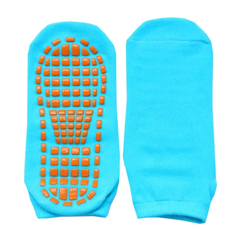 Trampoline socks adult child Home vacation socks anti-slip floor women cotton yoga Foot massage yoga socks 6 Pairs pack