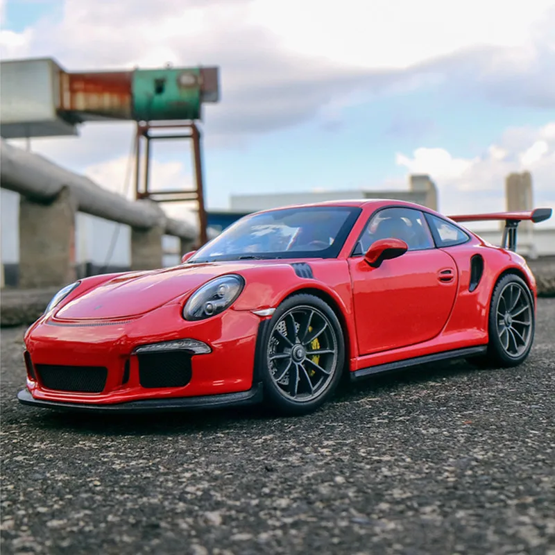 Модель автомобиля Welly 1:24 Porsche 911GT3 RS из красного сплава литой и игрушечный