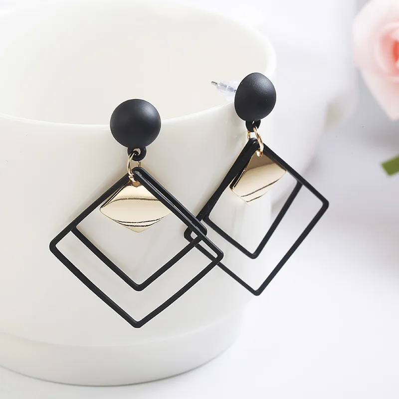 

Simple Geometric Square Drop Earrings for Women Fashion Jewelry Dangle Earrings femme pendientes Brincos