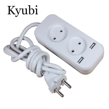 

2 slot European 2A 5V USB extension socket with 1.5m CCA cable KE-03-1.5