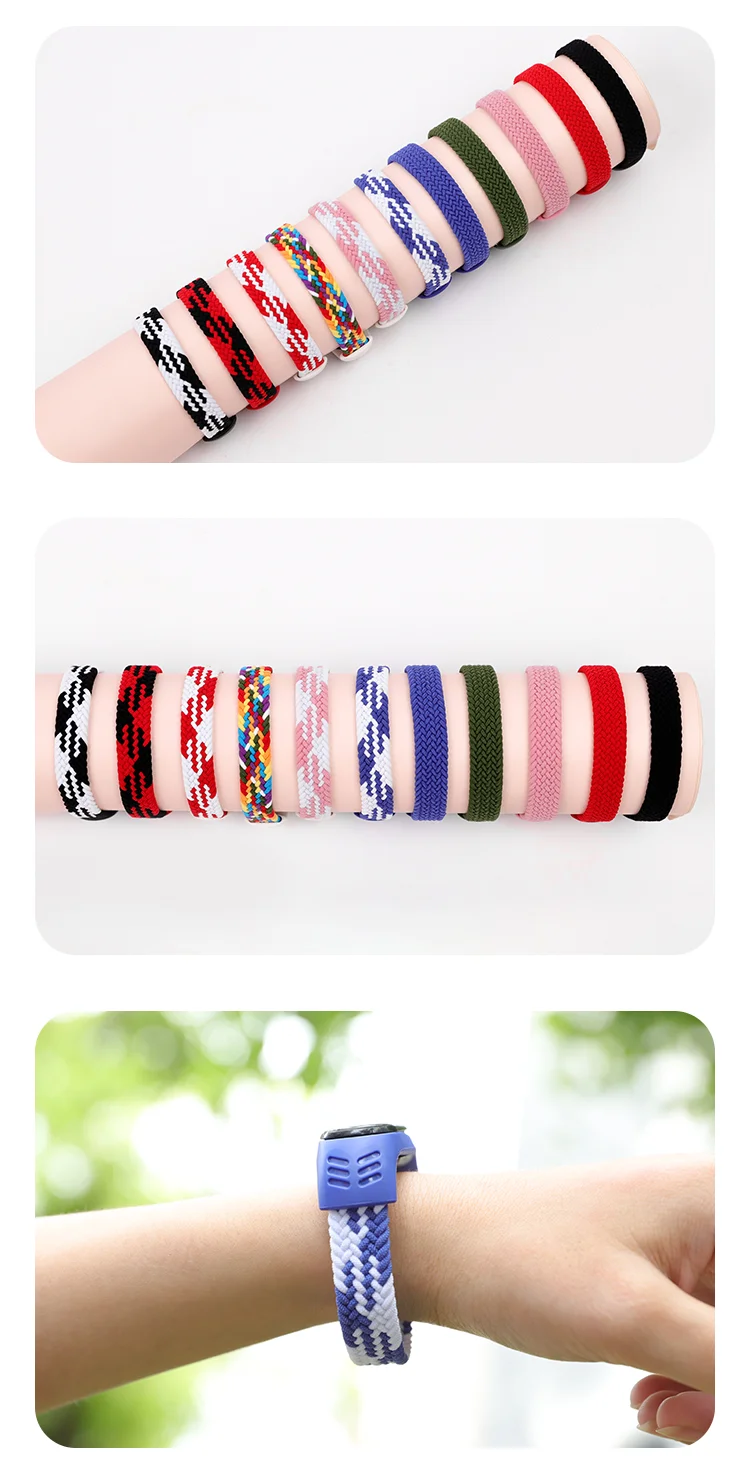 Nylon Braided Solo Loop for Xiaomi Mi band 5 6 Strap Bracelet belt Mi band 3 Miband 4 Wristband for xiaomi Mi band 7 5 watchband
