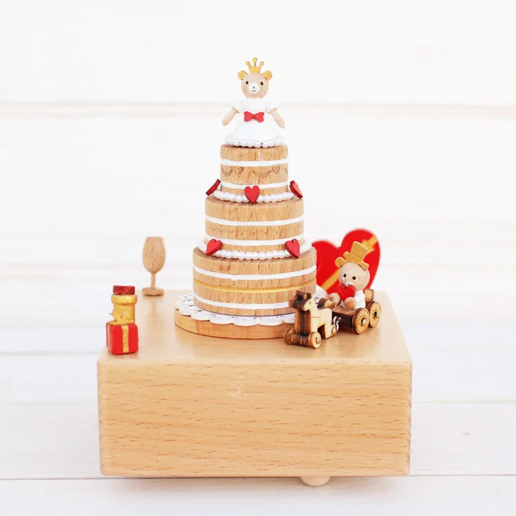 6527 Cutebee Zakka карусель музыкальные коробки деревянная музыкальная шкатулка изделия из дерева ретро подарок на день рождения винтажные аксессуары для украшения дома - Цвет: 6527