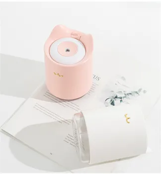 

Air Humidifier USB Ultrasonic Desktop 320ML Cute Cat Water Mist Diffuser Night Light Moisture Keeper for Bedroom Baby Humidifier