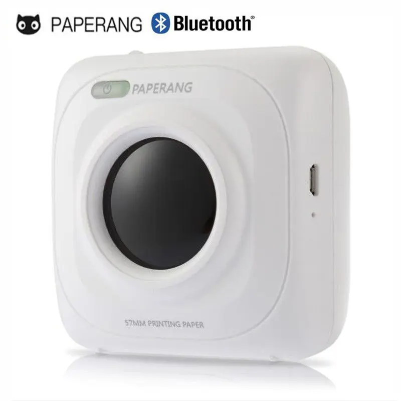 Мини Карманный фотопринтер портативный термальный Bluetooth принтер печатающий фотографии с телефона совместим с IOS, Android Емкость батареи: 1000 мАч