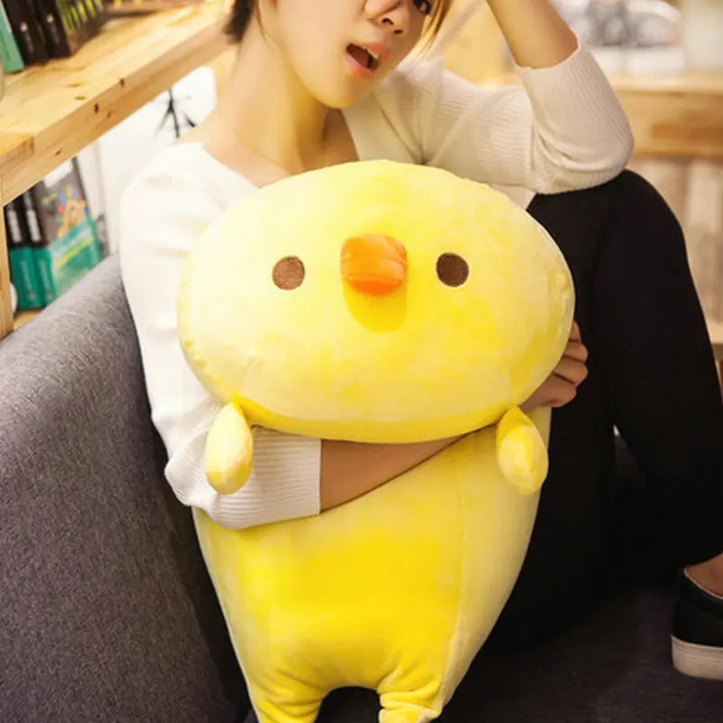 Cute chick Pillow Chicken Cushion Plush Toys holding sleeping Doll Birthday Gift For girl Children 1 Cute chick Pillow Chicken Cushion Plush Toys holding sleeping Doll Birthday Gift For girl Children 2