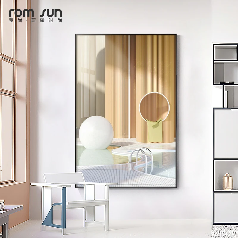 

Nordic Building Canvas Painting Perfect Balcony Poster Extending Space Print Wall Art Picture for Living Room Modern Home Decor