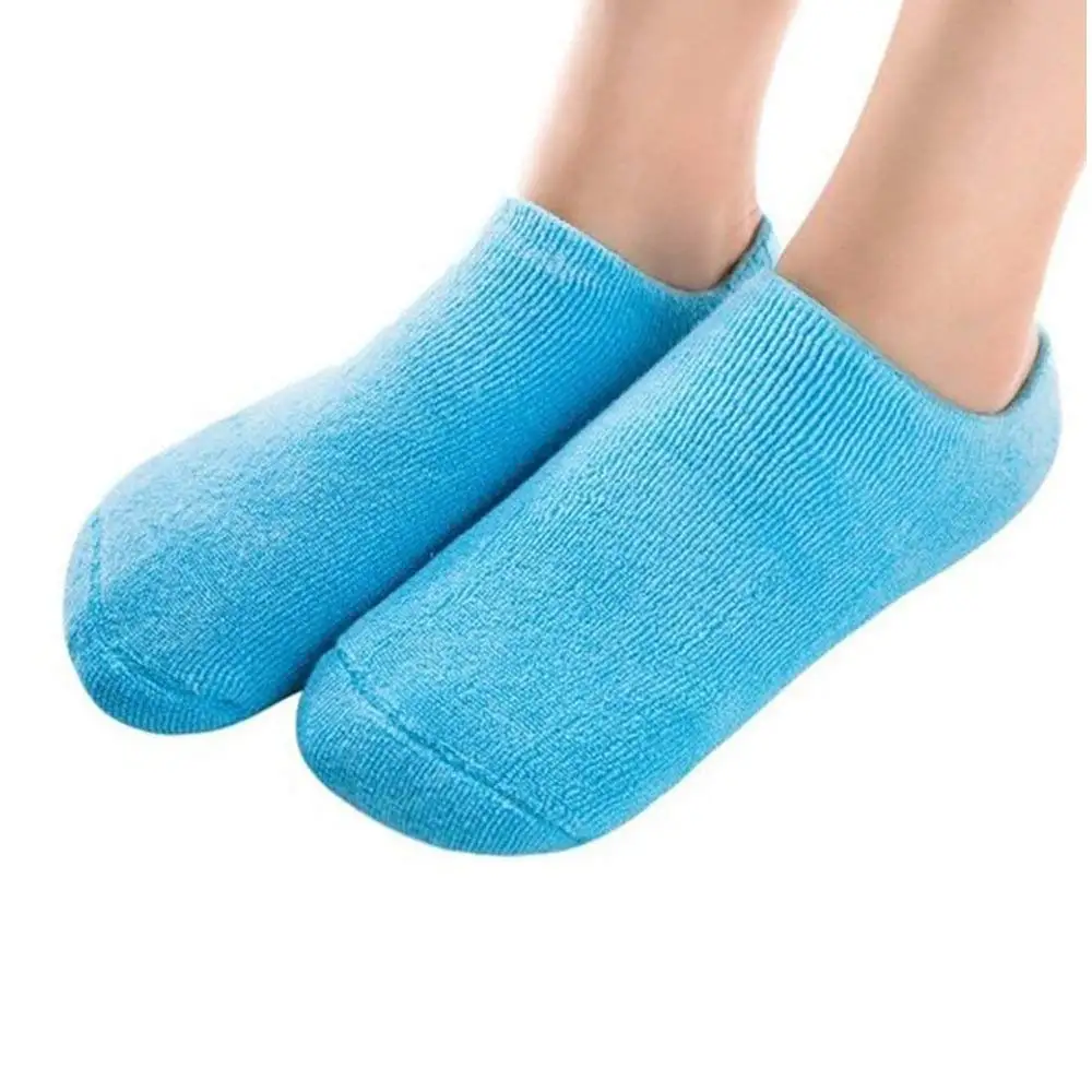 1pair socks Смягчить гель-содержащие спа-носки для ног забота, отшелушивание носки для педикюра сухой каблук потрескавшейся кожи увлажняющий гель стельки для рук и ног маска - Цвет: 1pair socks