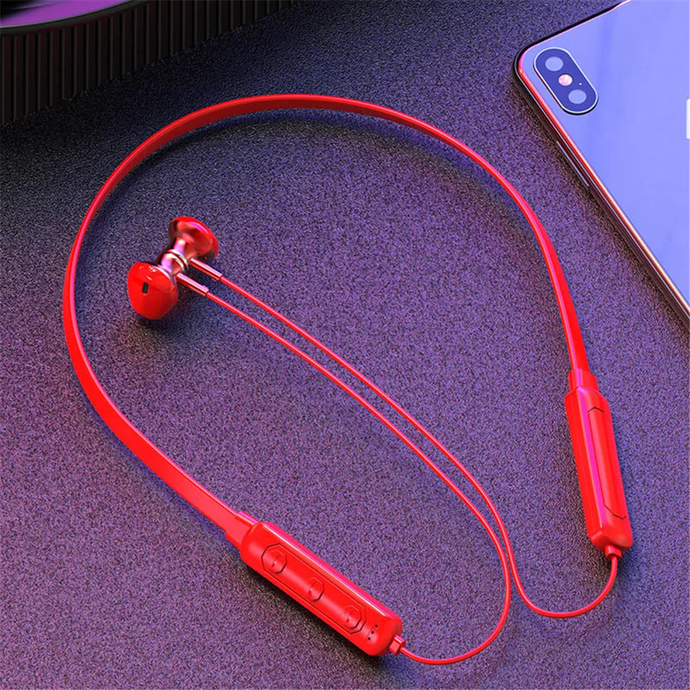 Q7 Bluetooth наушники гарнитура 4D аудио беспроводная гарнитура шеи-повесить 135 мАч Спорт Bluetooth 5,0