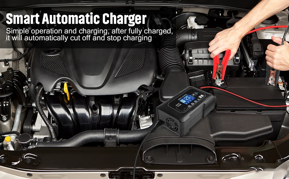 12V/24V 20A Full Automatic Car Battery Charger For Motorcycle Lithium Lifepo4 GE