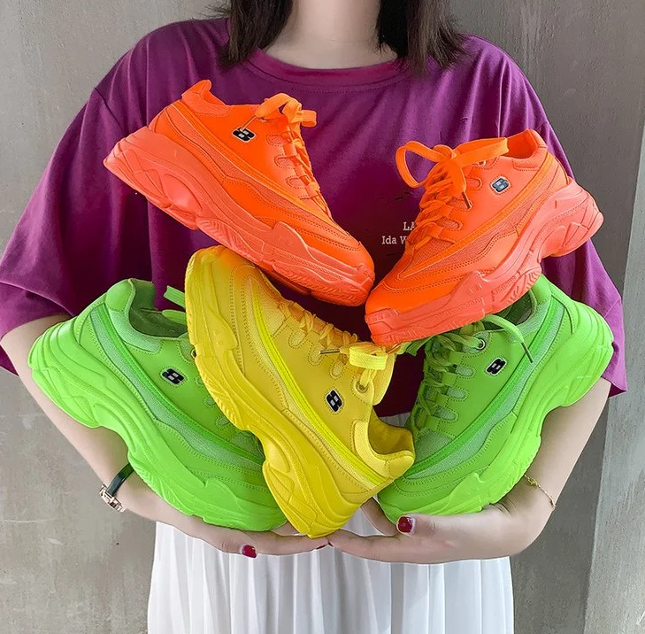 

Breathable Women Fashion Platform Shoes Basket Vulcanize Shoes Womens Casual Female Trainers Dad Shoes