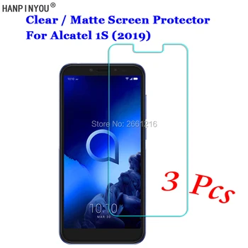 

3 Pcs/Lot For Alcatel 1S (2019) 5.5" New HD Clear / Anti-Glare Matte Front Screen Protector Touch Film Protection Skin