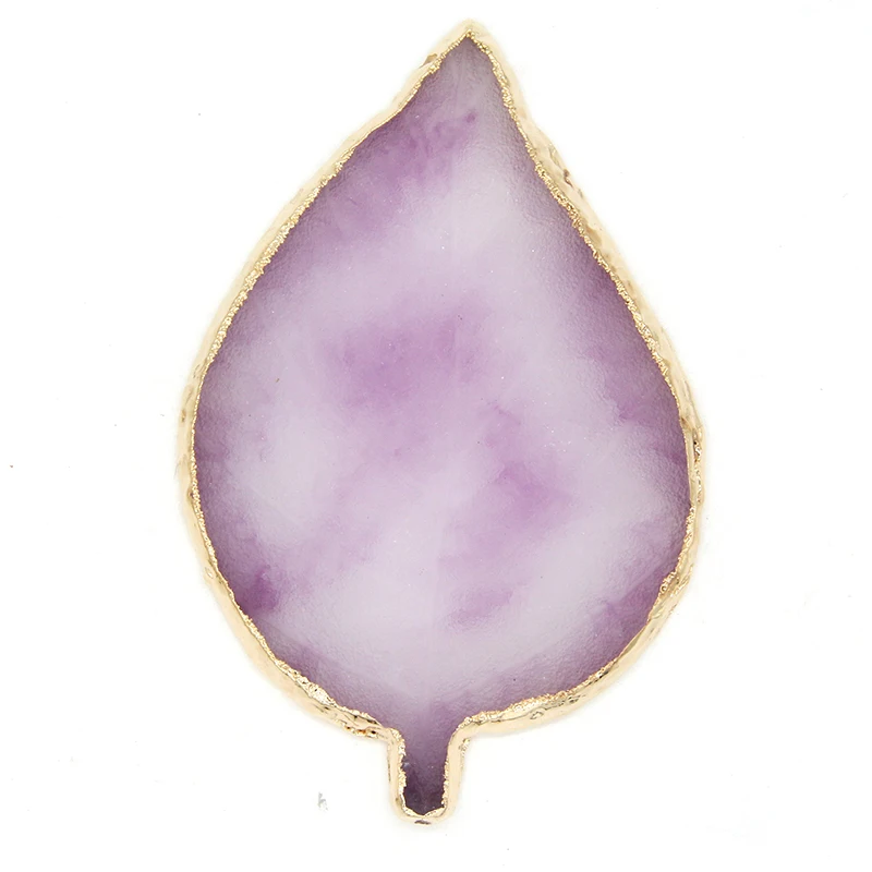 purple Leaf-shaped 1 шт. смоляный камень палитра для макияжа для ногтей Палитра для маникюра практическая доска для рисования УФ-гель держатель подставка инструмент для дизайна ногтей - Цвет: purple Leaf-shaped